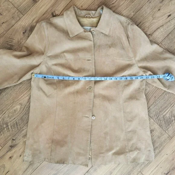 Vintage Valerie Stevens Suede Tan Jacket Size: 1X - Picture 15 of 16